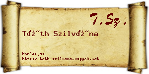 Tóth Szilvána névjegykártya